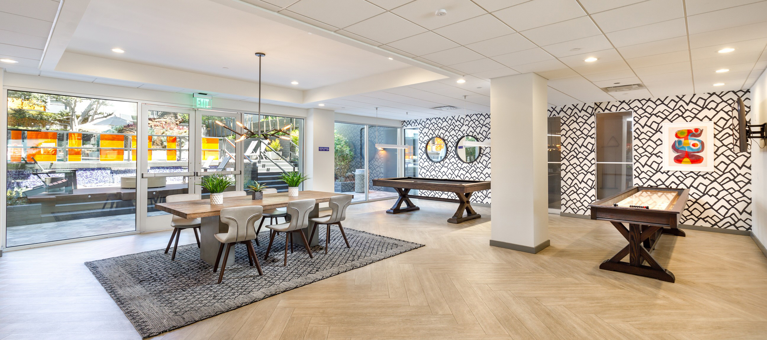 Club room photo of Aspen Apartments in Los Angeles, CA