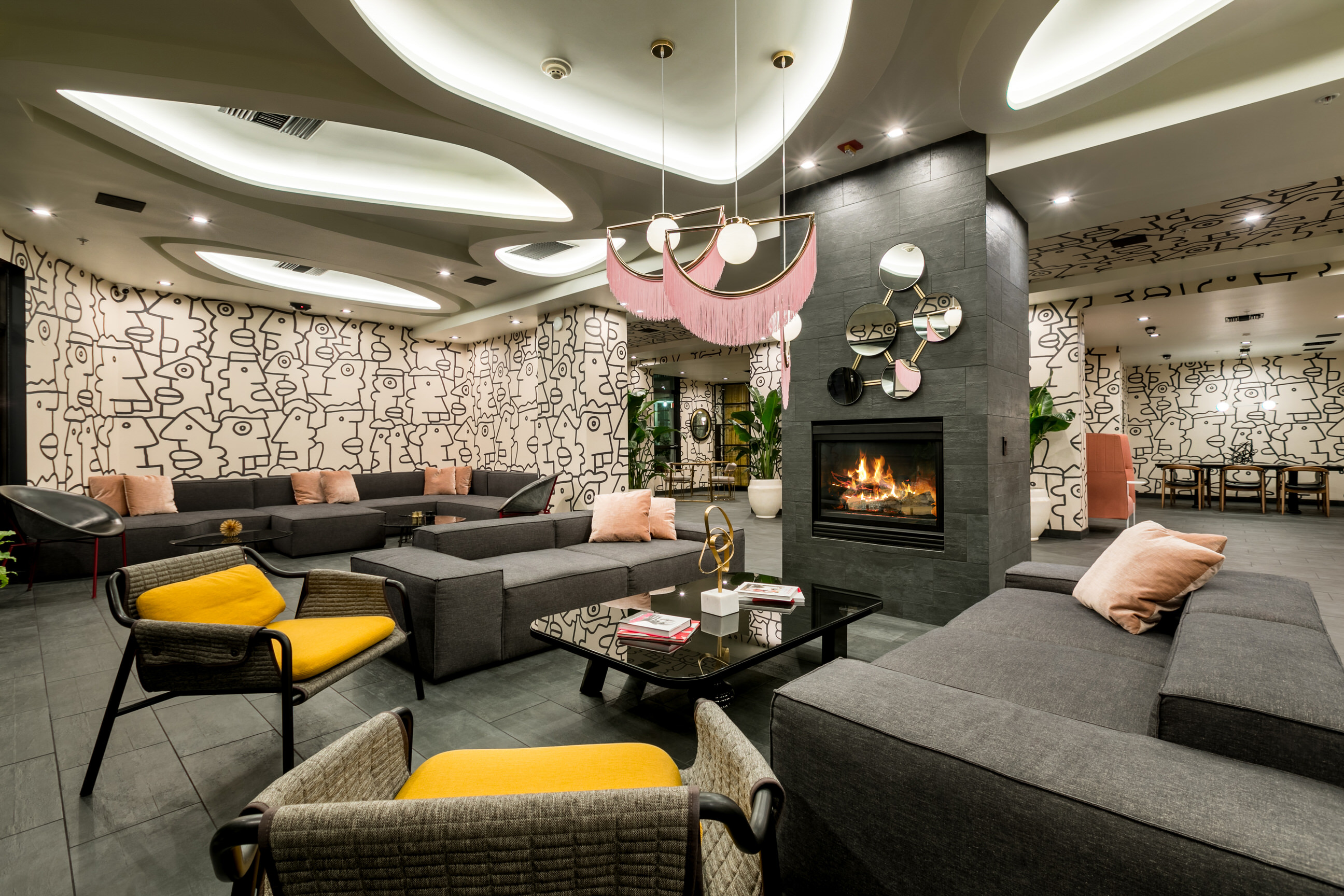 Photo of club room at Lofts at NoHo Commons Apartments in North Hollywood, Los Angeles.