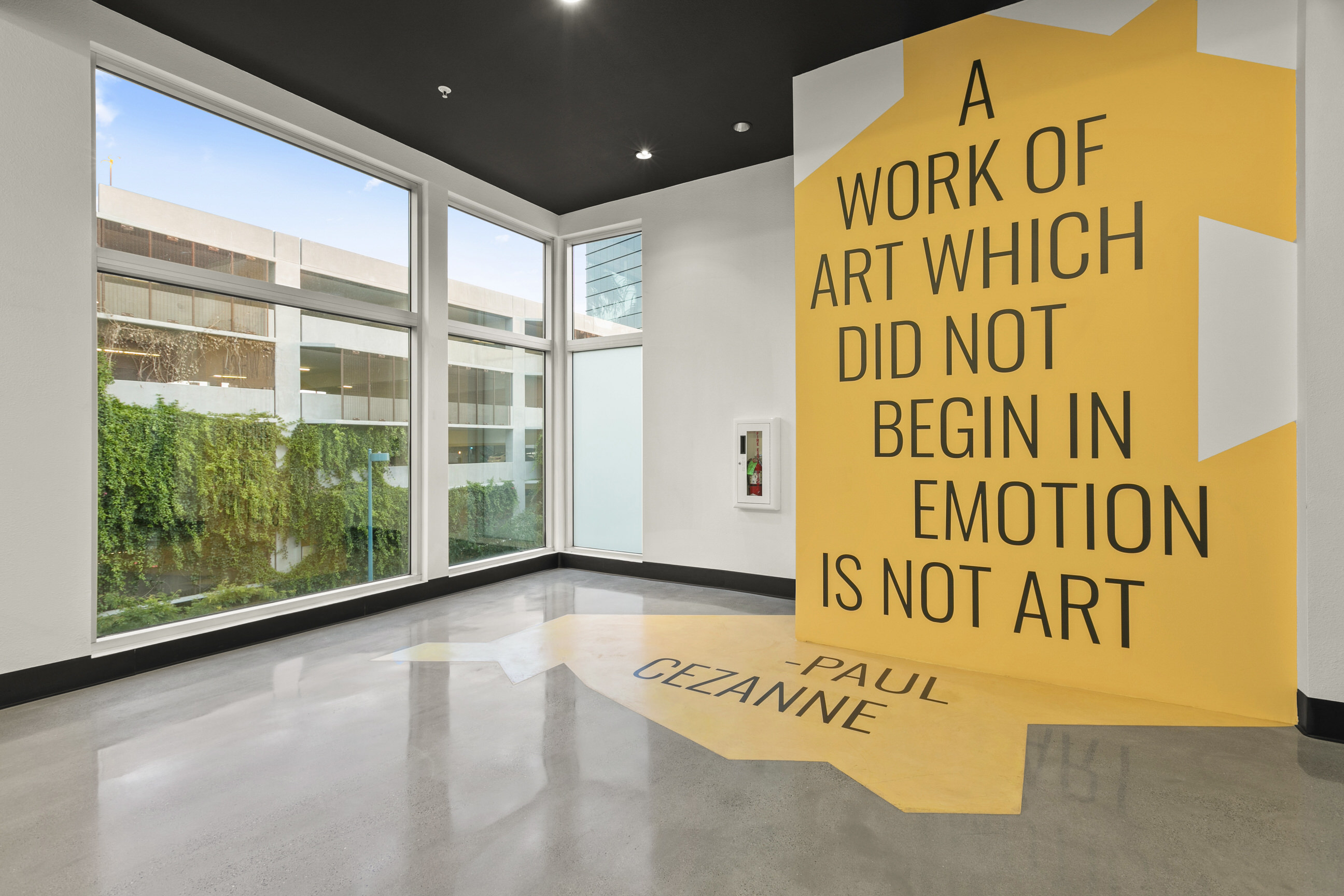 Photo of corridor art Lofts at NoHo Commons Apartments in North Hollywood, Los Angeles.