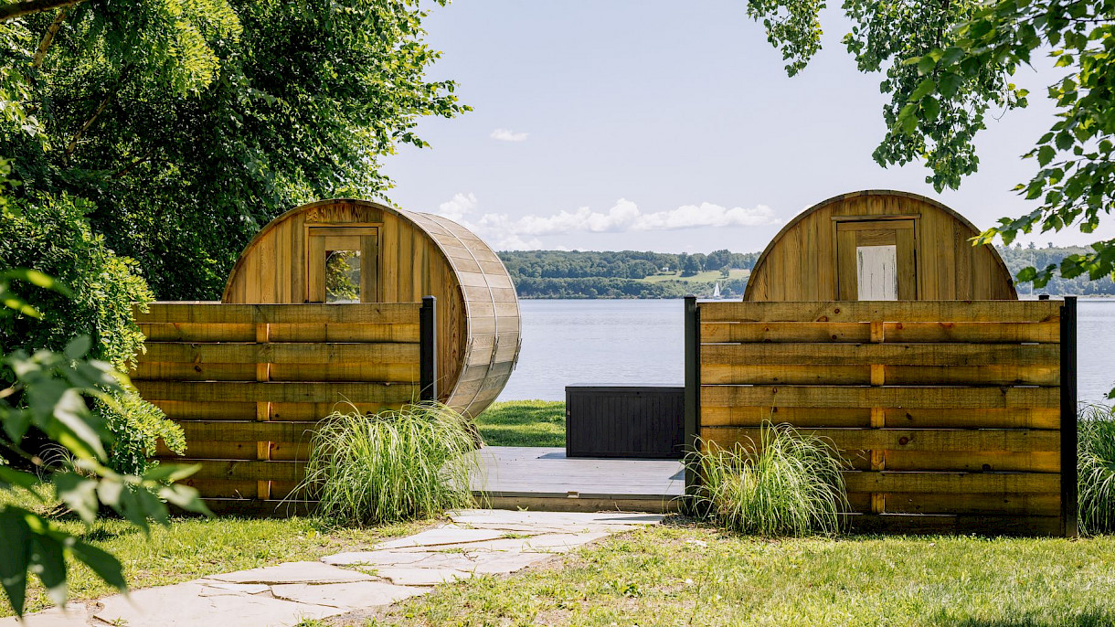 Barrel Saunas at Hutton Brickyards