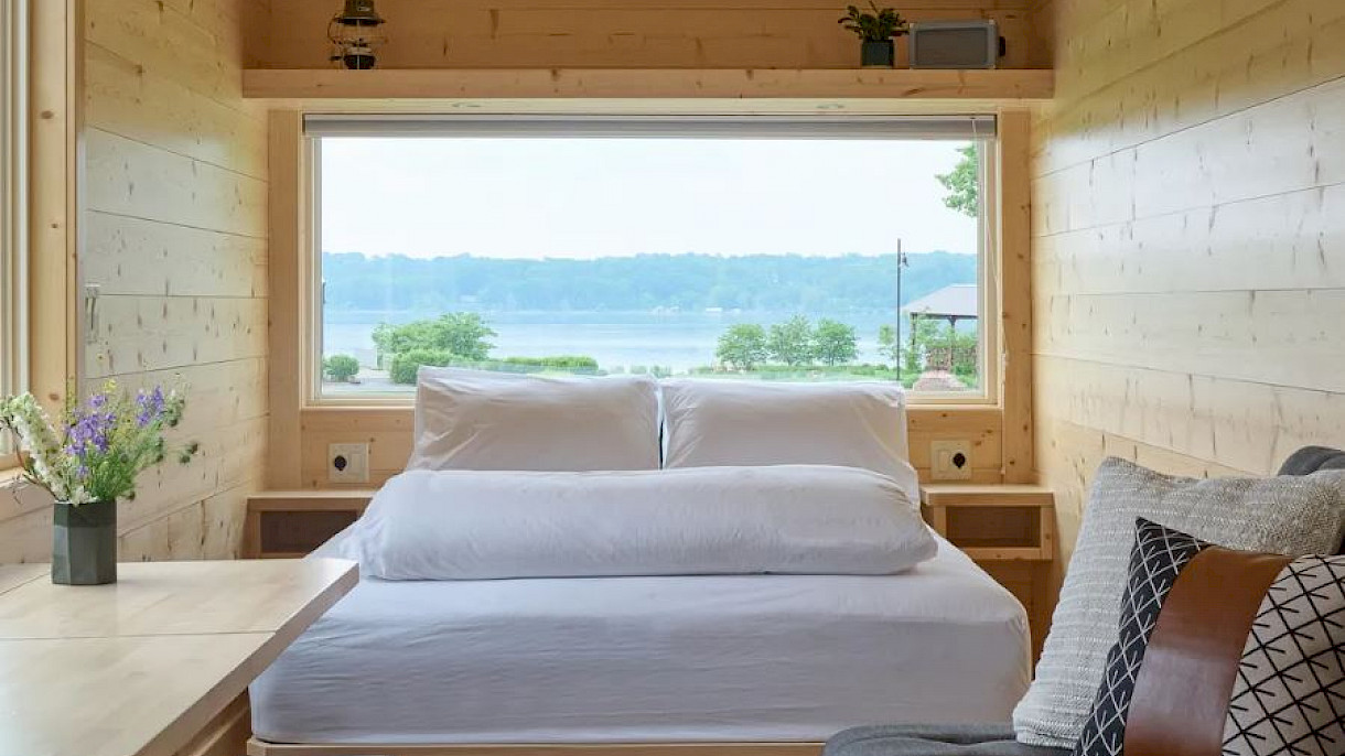 Hutton Brickyards cabin interior